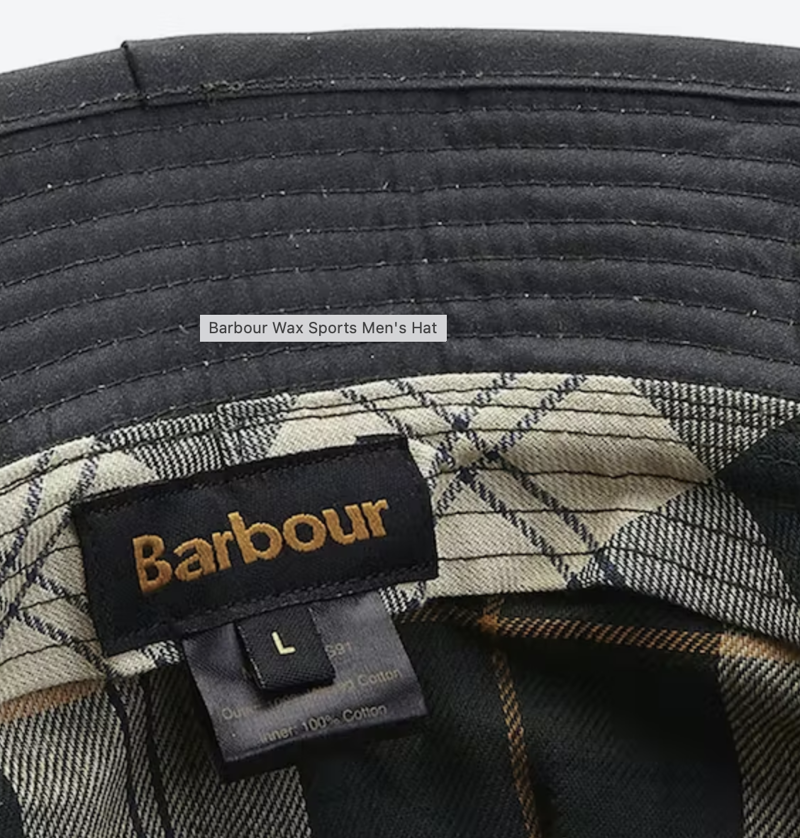 Barbour Wax Sports Hat Sage-2